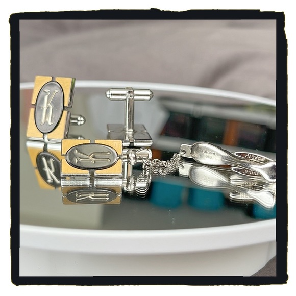💕Vintage Hickok Monogram K Cufflinks & Tie Clip Set💕 - Picture 7 of 7